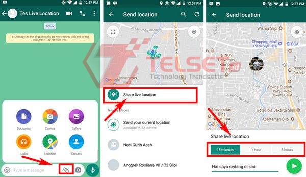 Cara Share Location di WhatsApp Buat Android dan iPhone